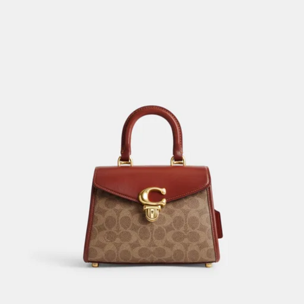 Coach Sammy Top Handle 21 In Signature Canvas in Brown - Picture 10 of 10